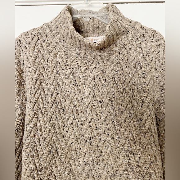 Tory Burch Wool Camel Chunky Turtleneck Sweater - Picture 6 of 11